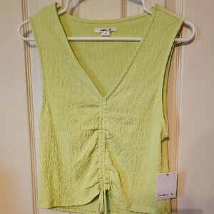 O'Neill Bright Green V-Neck Crop Top